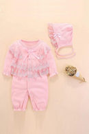 Newborn Baby Girls Clothes Cotton Long Sleeve Lace Baby Romper Jumpsuit Cute Baby Girl Outfits Set Baby Clothing