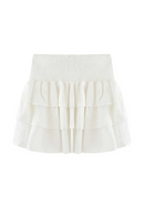 Women Cotton White Cake Mini Skirts Summer