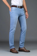 Jeans Men Male Business Stretch Denim Trouser Casual Vintage Dress Pant Spring Men's