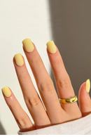 Frosted Matte Macaron Yellow Wearable Nail Art Lovely Mini Short Fake Nails Detachable Finished False Nails Press on Nails