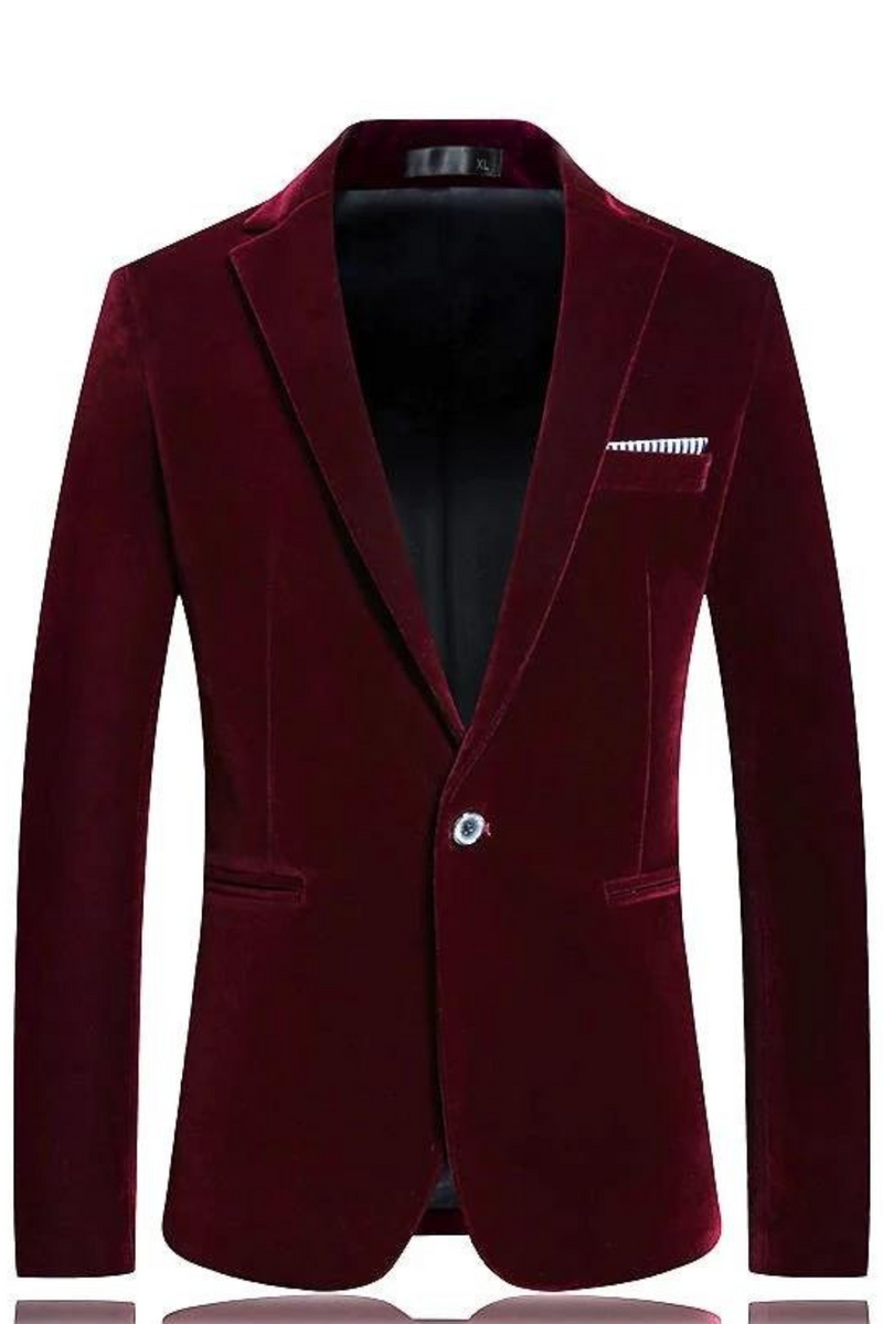 Casual Business Men's Suit Jacket Golden Velvet Wedding Dress Suit Blazers Groom Wedding Dress Host Suit Coat