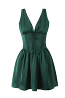 Summer Women Satin Princess Tank Dress Lady Sleeveless Low Waist A-line Mini Dresses