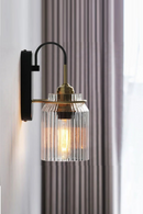 Retro Wall Light Luxury Living Room Wall led sconce lights Round Glass Wall Lamp
