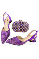 Shoes And Bags Set Latest purple Shoes And Bag Set For Party