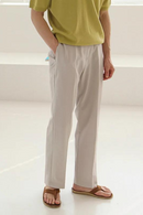 Solid Straight Suit Pants Mens Streetwear Loose Casual Simple Trousers Male Comfortable  Pant