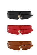 Designer Leather Wide Elastic Waistband for Women Chic Dress Coat Waist Belt Band