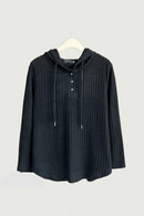 Women's T-Shirt Spring 100kg Casual Solid Color Hooded Pit Strip bottom-top Hoodie