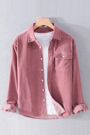 Italy Corduroy Cotton Shirt Men Retro Comfortable Clothes