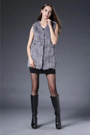 Real Fur Vest Long Natural Jacket For Women Luxury Leather Autumn Winter Spring Outwear Fur Clothing