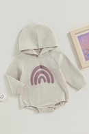 Autumn Infant Baby Boys Girls Sweatshirts Bodysuit Rainbow Hooded Long Sleeve Hoodies Jumpsuits Fall Clothes