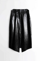 Leather Skirt Women's Length Spring And Autumn Step Wrap Hip Skirt