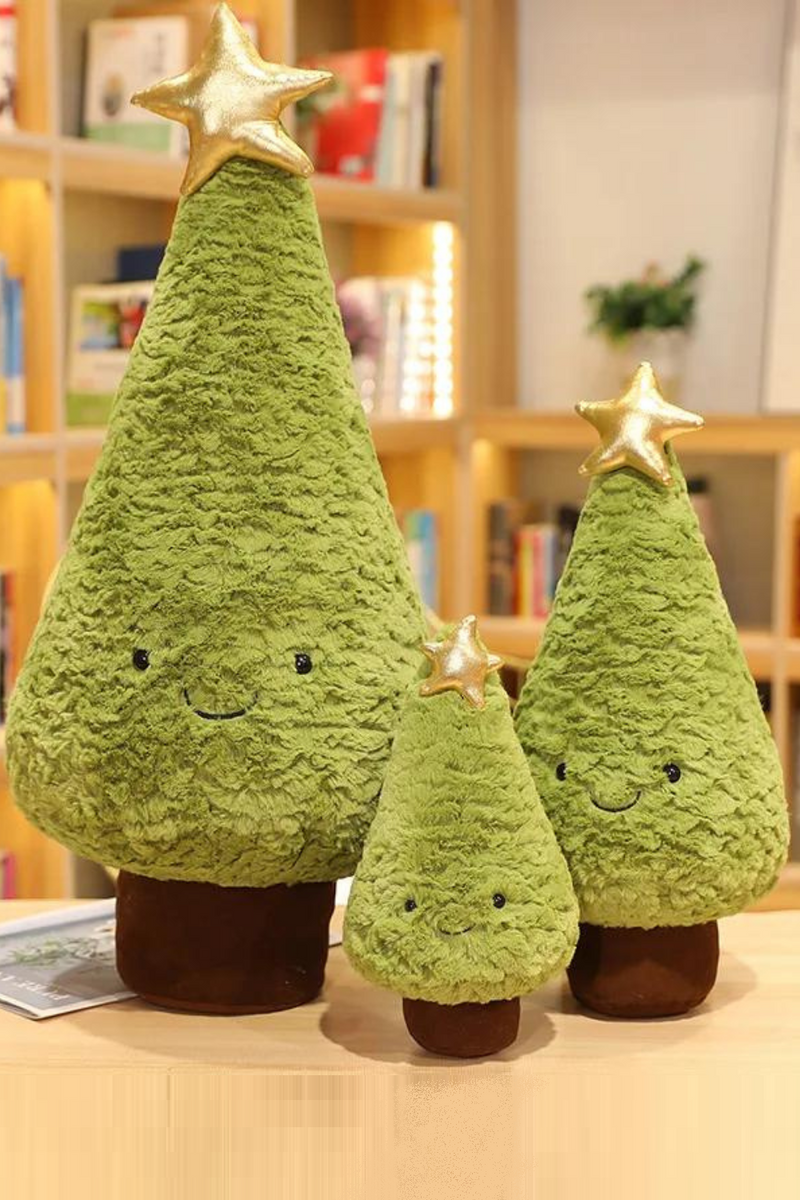 Christmas Tree Plush Toys Cute Evergreen Plush Pillow Dolls Wishing Trees Stuffed for Christmas Dress Up