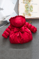0-4 Years Baby Girls Jacket Christmas Little Princess Coats For Girls Winter Warm Hooded Outwear Children Clothing