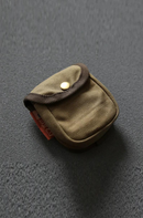 Genuine Leather Coin Purse For Men Vintage Bag Cigarette Case Key Card Holder Loop Storage Pouch