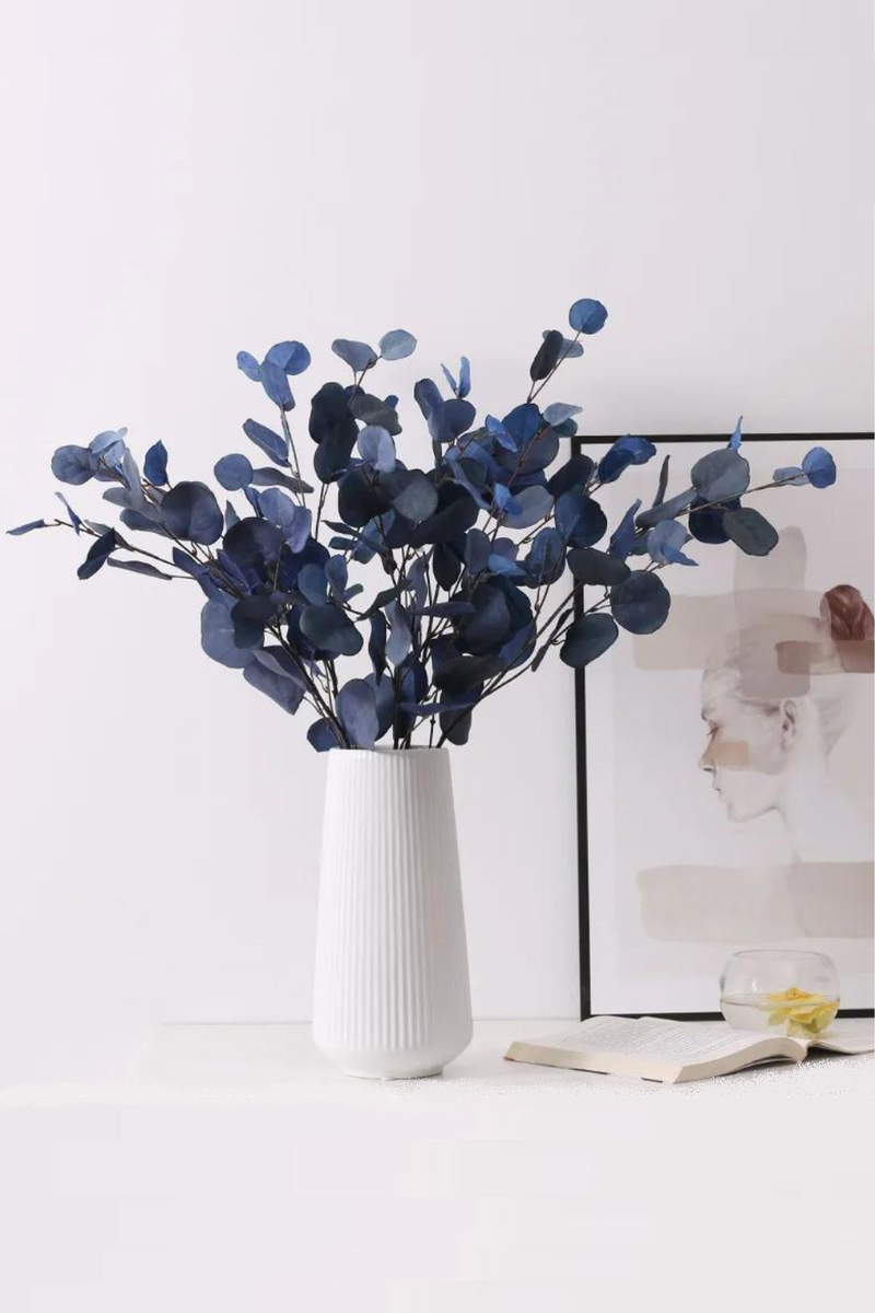 Autumn Artificial Plant Faux Leaves Eucalyptus Long Branch Wedding Home Decoration Silk Flowers Fake Plants DIY Wall Arrangement