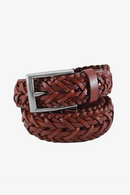 Braid Belts Women Genuine Leather Solid Square Belt Buckle Ladies Accessories Handmade