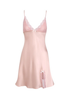 Split Sling Dress For Women Lace Backless Casual Short Nightgown Spring Summer