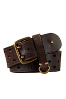 Pure 3.8cm Wide Genuine Leather Belt for Men Double Pin Buckle Male Jeans Belts