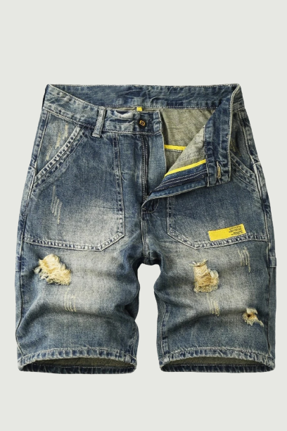 Men jean shorts Mens Jeans Shorts Men Summer Retro Cargo Denim Shorts Vintage