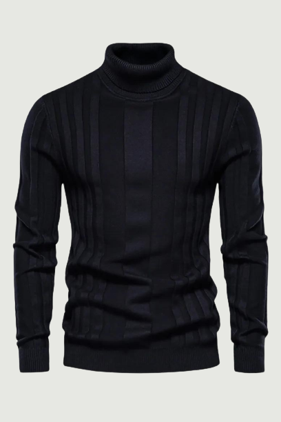 Pullovers Turtleneck Men Casual Basic Solid Warm Striped Sweater Men Winter Sweaters Male