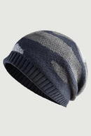 Winter knitted wool hats for men Camouflage pattern beanies Double layer cap women Skullies Plus velvet warm
