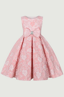 Children Costume Fluffy Mesh Tutu Party Wedding Dresses Girl Flower Cotton Elegant Tulle Bow Belt Princess Dress