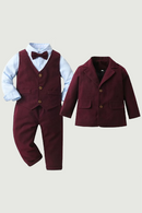 Coat Gentleman Set Boy Children Ball Gown Party Costume Dress Autumn Vest Wedding Suit