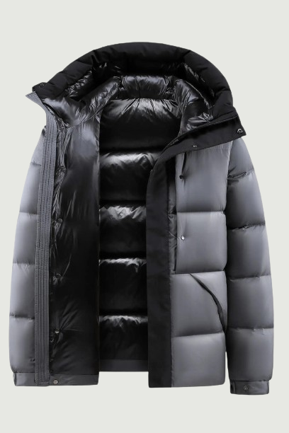 Down Jacket Men's Thicken Hooded White Duck Coats Windproof Cold Proof Winter Warm Fluffy Overcoat for Male