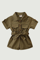 Children Summer Clothing Toddler Baby Girl Solid Romper Bib Pants Sleeveless Romper Overalls Outfits Cropped Jumpsuits