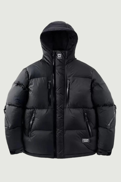 Winter Men Functional Down Jacket Hooded Tactical White Duck Down Jacket Warm Thick Outwear Coat Hip Hop Streetwear