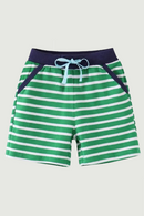 Summer Striped Green Boys Shorts Drawstring Toddler Kids Trousers Pants Shorts For Children's Wear