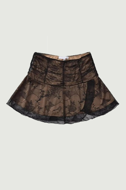 Sexy Women Low Waist Lace Mini Skirt