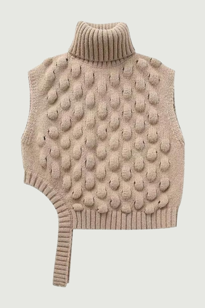 Autumn Women's Cropped Knitting Vest Female Sleeveless Warm Sweater Vests For Women Streetwear Pullover Tops