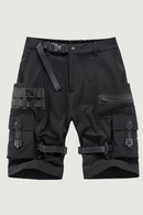 Men Tactical Cargo Shorts Summer Functional Multi Pockets Shorts Hip Hop Streetwear Knee Length Pants