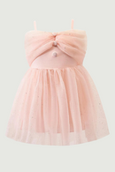 Baby Girls Dresses Glitter Tulle Sleeveless Princess Dress Set with Crown Headband Birthday Party Performance Costumes