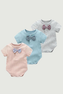 Summer baby boy bodysuit gentleman cute Bow tie baby clothes boy cotton short sleeve infant boy clothing body