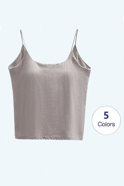 Backless Bra Camisole For Women Tank Top Sando Singlet Vest Square Neck Sleeveless Sexy Casual