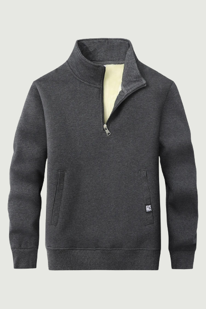Winter Men Sweatshirts Oversized Zipper Stand Collar Berber Fleece Hoodies Men Thicken Outerwear Jumpers