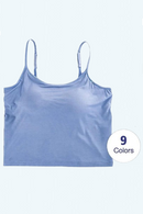 Women Tank-Top With Chest Pad Adjustable Push Up Crop-Top Tops Camisoles Tube Vest Sleeveless Sexy Casual