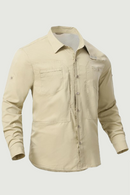Men's UPF 50+ Long Sleeve Fishing Shirts Summer Sun Protection Hiking Shirt Casual Button Down Tactical Shirts