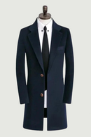 Men wool Coat Double Faced Fleece Suit Warm Windbreaker Casual Single Breasted Thick
