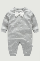 Handsome Baby Rompers Infant Newborn 0-18M Bow Romper Costume Cotton Tie Jumpsuit Clothes Gentleman Body Suit Baby Boys Clothing