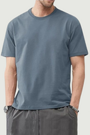 T Shirt For Men Summer Cotton Solid Blank O-neck Men Clothing