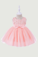 Spring Autumn Baby Girls Sleeveless Lace Dress First Birthday Party Wedding 0-2 Yrs Lovely Princess Infant Dresses