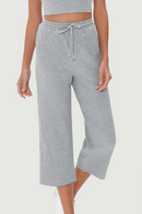 Knitted  Cotton Women's Pants Casual Loose Elastic High Waist Wide Leg Trousers With Pockets Sweatpants