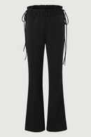 Women Autumn Streetwear Style Low Waist Flared Pants Chic Elastic Waist Long Pant Casual Trousers