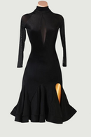 Black Latin Skirt Women Simple Latin Game Dress Adult Graceful Latin Dresses