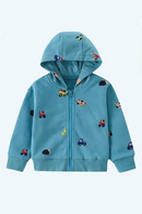 Unicorn Outwear Girls Hooded Shirts With Zipper Children's Jackets Outwear Spring Wear