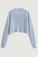 Autumn Women Vintage Lazy Hole Crop Knit Sweater Oversize Pullover Chic Top