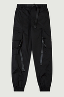 Tactical Cargo Pants Solid Pants Men Women High Street Streetwear Ribbons Trousers